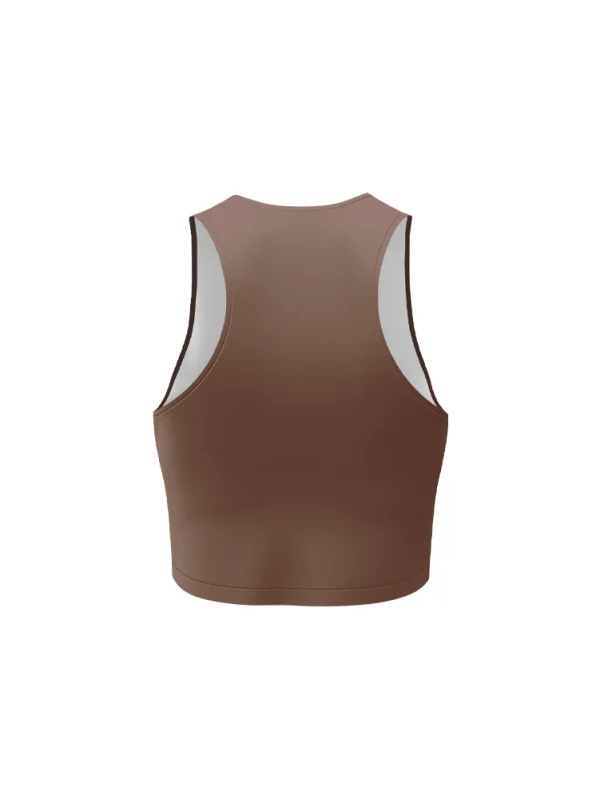Women Ordinary Choco Singlet Crop - Image 2