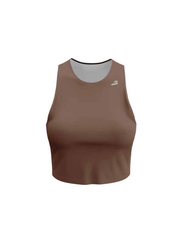 Women Ordinary Choco Singlet Crop