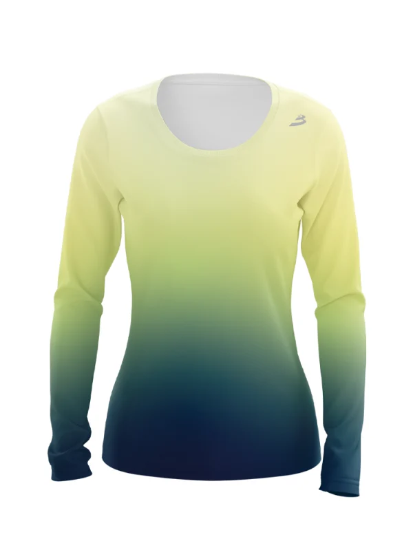 Women Linear Green Long Sleeve