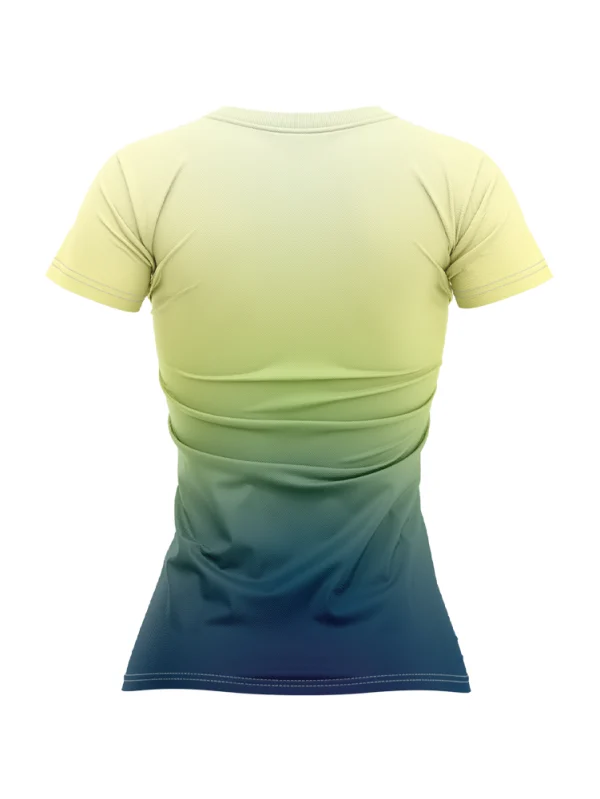 Women Linear Green Tee - Image 2