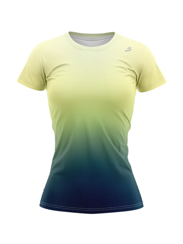 Women Linear Green Tee