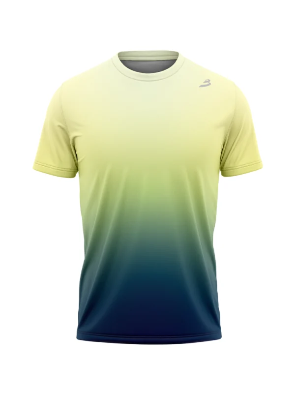 Men Linear Green Tee