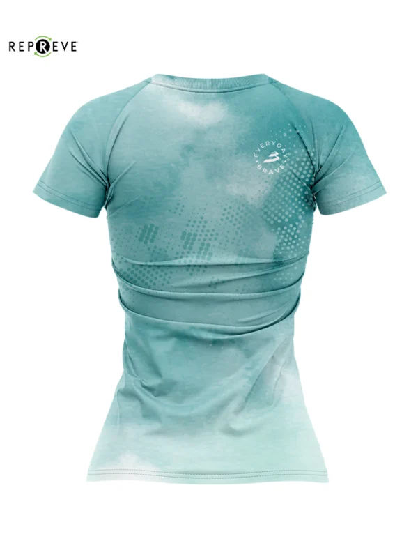 Women Brave Teal Cosmic 25 Tee - Image 2